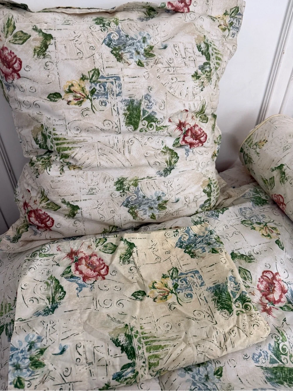 Vintage Sheridan Australia Reversible King Comforter Bedding Set – Floral Garden